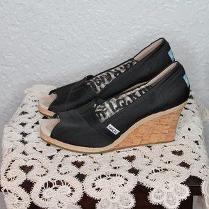 TOMS Wedge Canvas Shoes